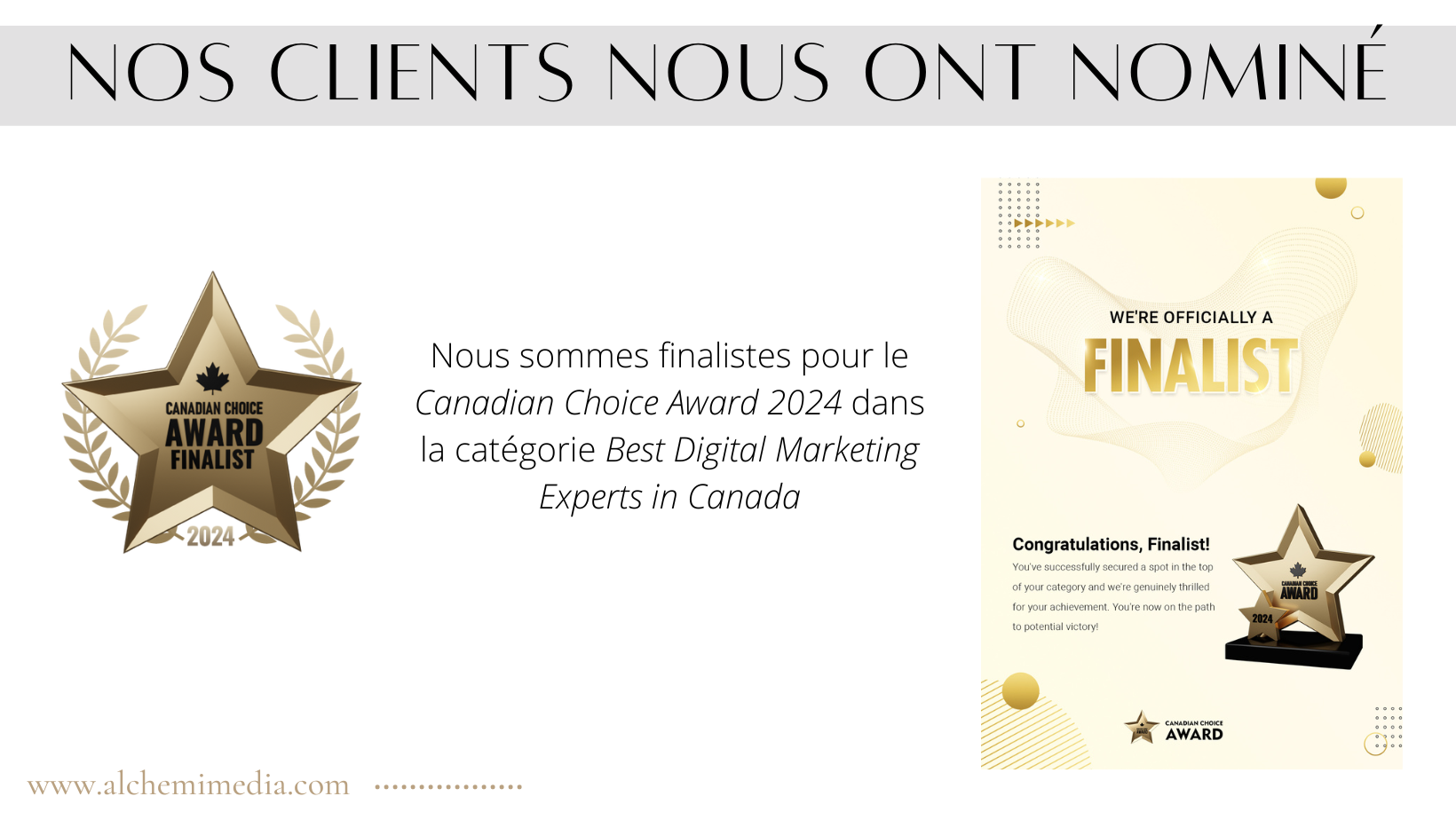 Canadian Choice Award - Alchemi Media
