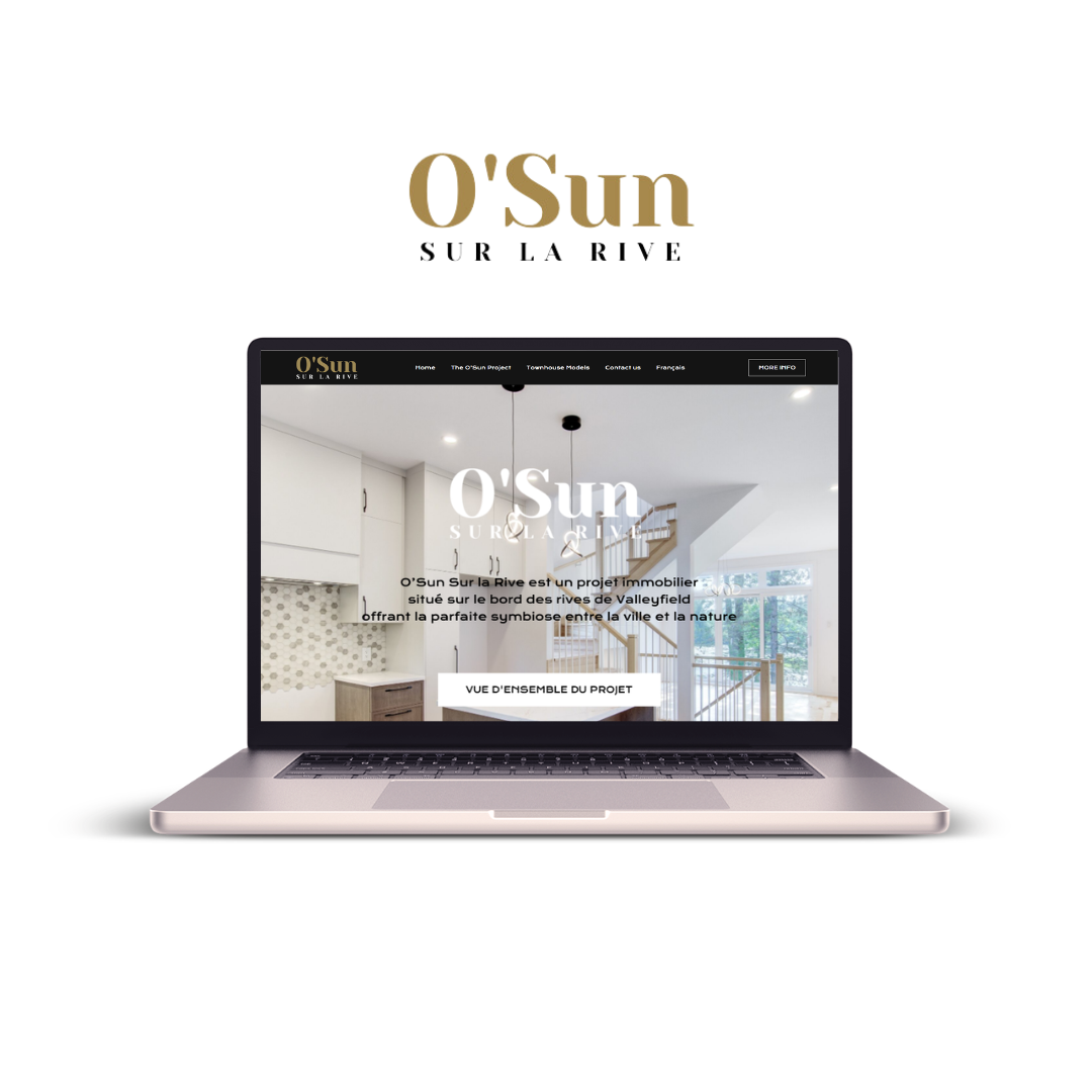 Website design for O'Sun Sur la Rive – Alchemi Media